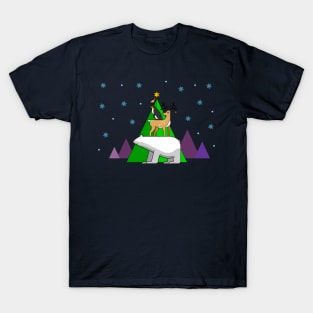 Polar bear, reindeer, penguin, robin Christmas star T-Shirt